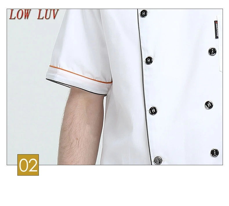 2017 летняя одежда для шеф повара с коротким рукавом отеля ресторана работы