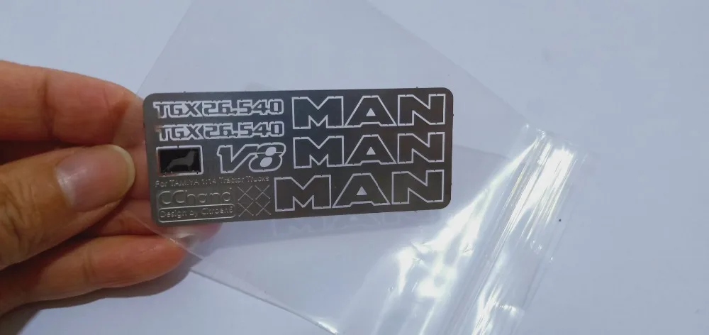 Набор металлических логотипов для 1/14 Tamiya RC truck man CC hand|Детали и аксессуары| |