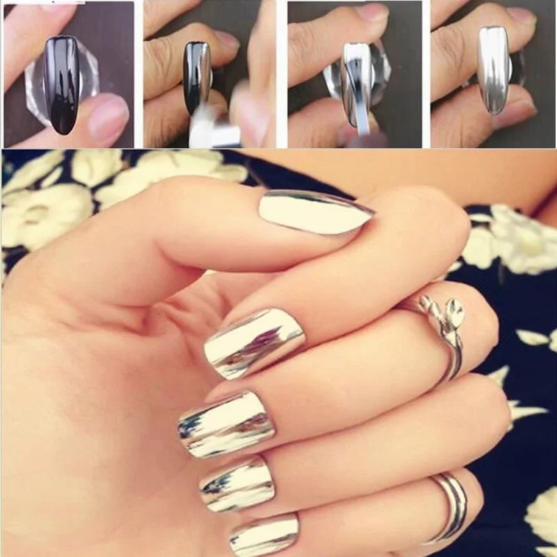 6 коробок/партия зеркальный порошок пигмент алюминиевый хромированный для