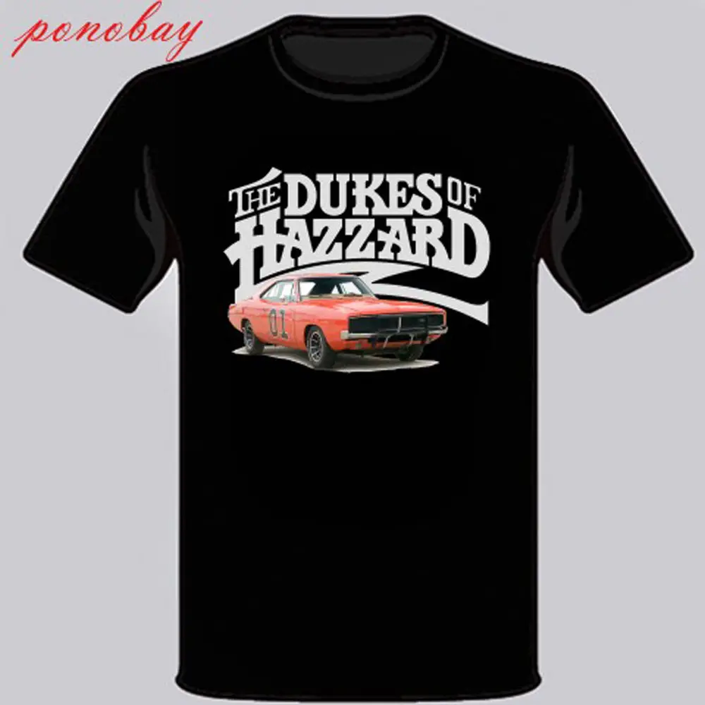 Новая мужская черная футболка с героями мультфильмов Dukes of Hazard в стиле ретро