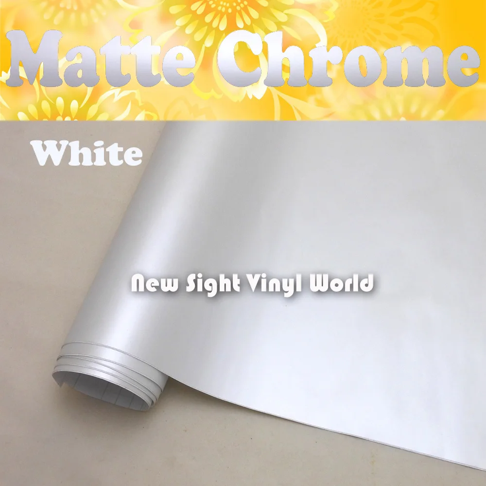 Белая матовая атласная Виниловая Пленка премиум класса белая Хромовая