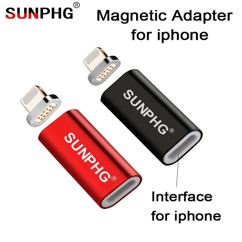 SUNPHG Магнитная Зарядка для iPhone 7 8 plus X iOS защищают мини молнии Адаптерный магнит