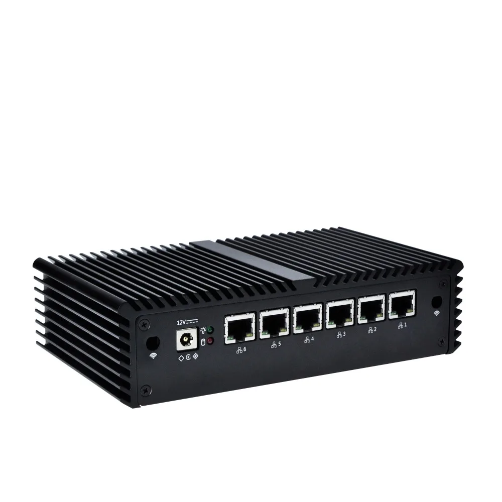 Промышленный маршрутизатор для ПК QOTOM Q510G6 Q515G6 шлюз pfSense Celeron 3855U/3865U 6 гигабитных NICs