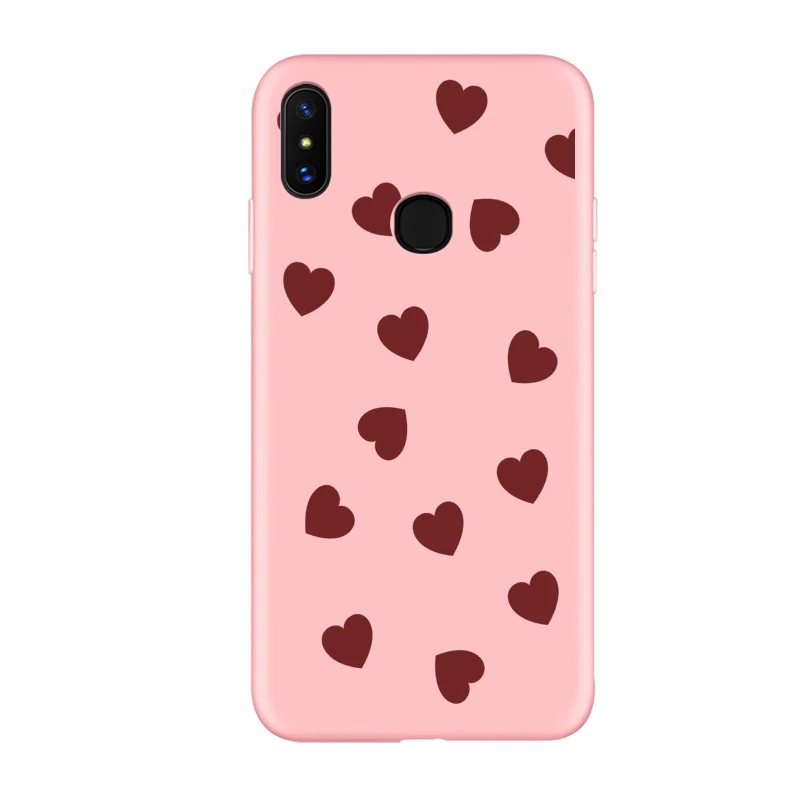 Простой силиконовый чехол для телефона samsung Galaxy A50 A30 A10 A20 A70 A40 A60 M10 M20 M30, Модный чехол из ТПУ с милым сердечком - Цвет: Love 8 pink case