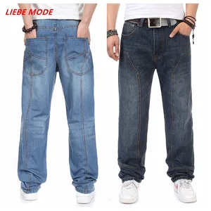 Мужские мешковатые джинсы в стиле хип-хоп, свободные синие джинсы в стиле пэтчворк для осени и зимы, 2019