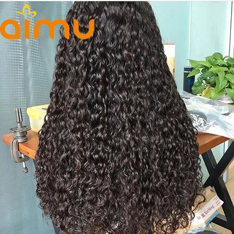 360 парик al для черной женщины с волосами младенца 150% плотность Remy бразильский