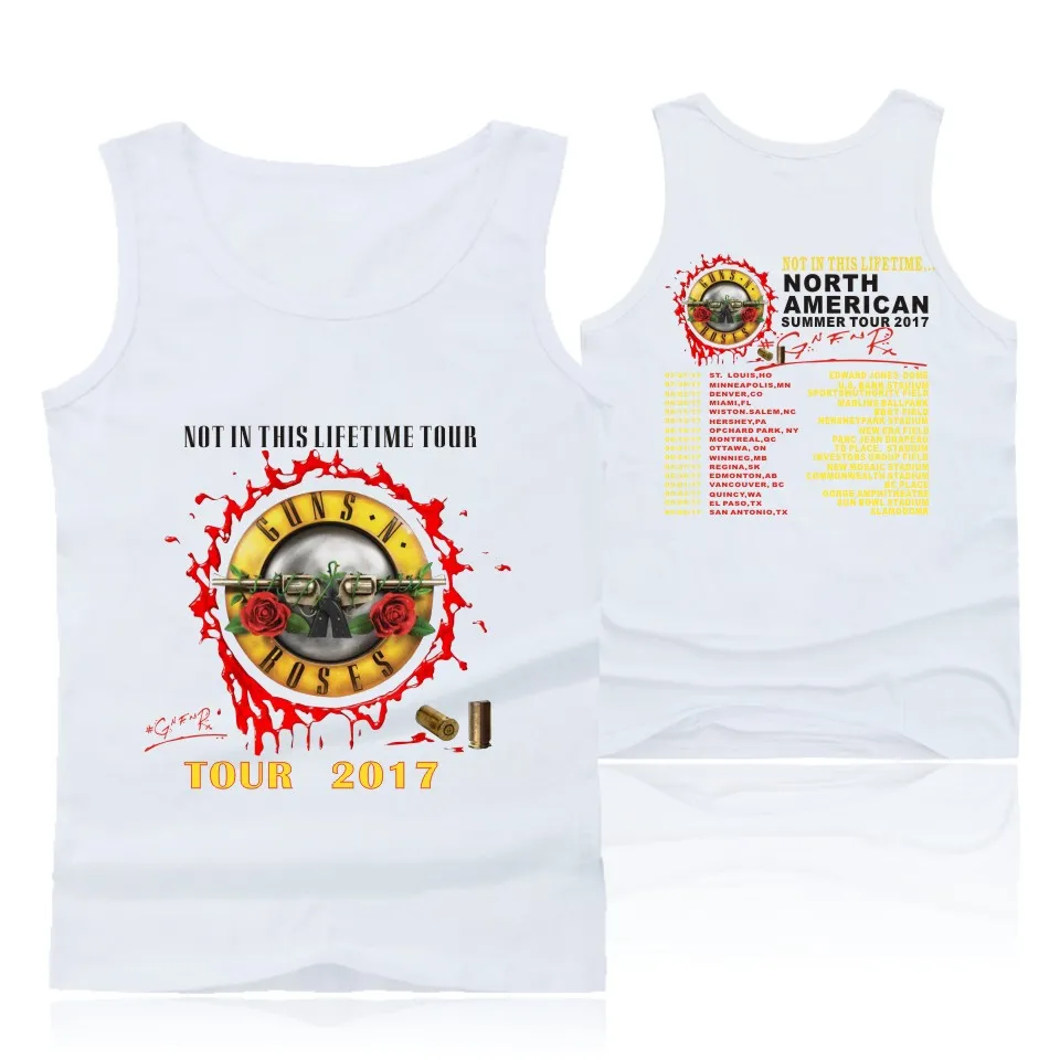 GUNS N ROSES, панковские майки для фитнеса, майка без рукавов, летняя майка, майка для спортзала, Мужская одежда для бодибилдинга, ружья и розы
