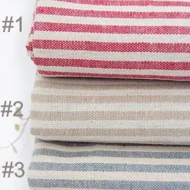 Хлопчатобумажная Льняная Ткань Домашний текстиль DIY использование полосатая