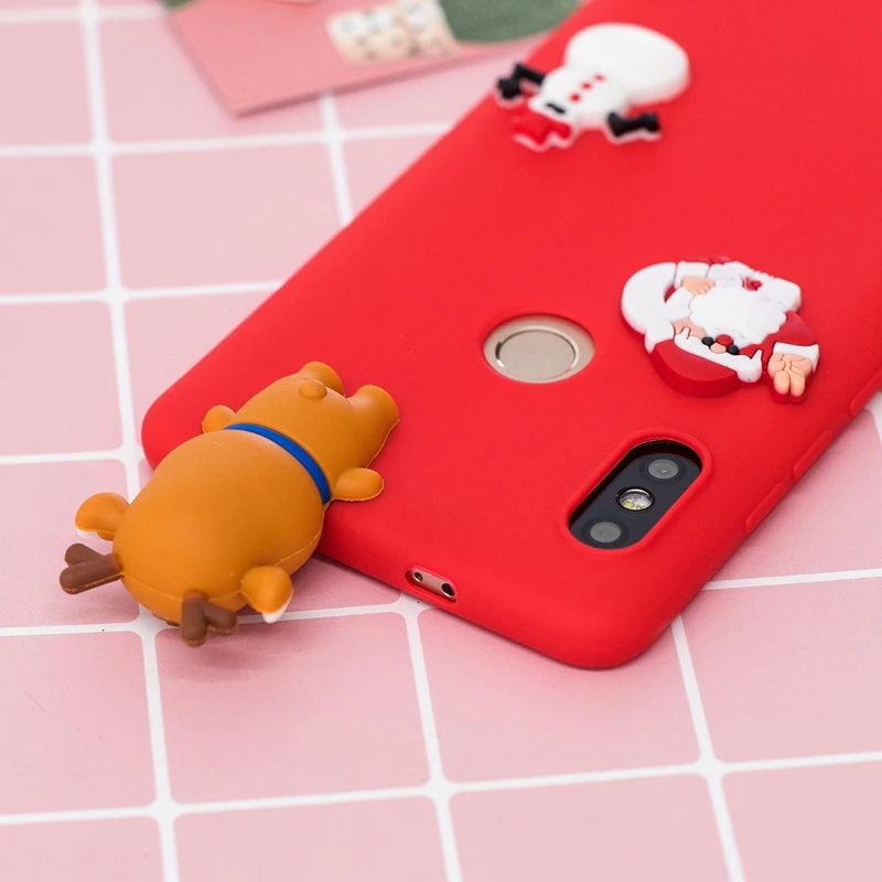 3D милые мягкие чехлы для Redmi Note 4 4X 5 Pro чехол с рождественскими подарками телефона