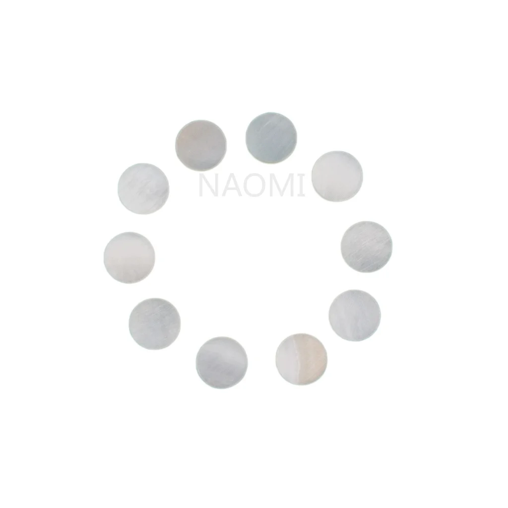 NAOMI 30 шт. гитарные точки 7 мм Белый перламутровый корпус гриф для электрической