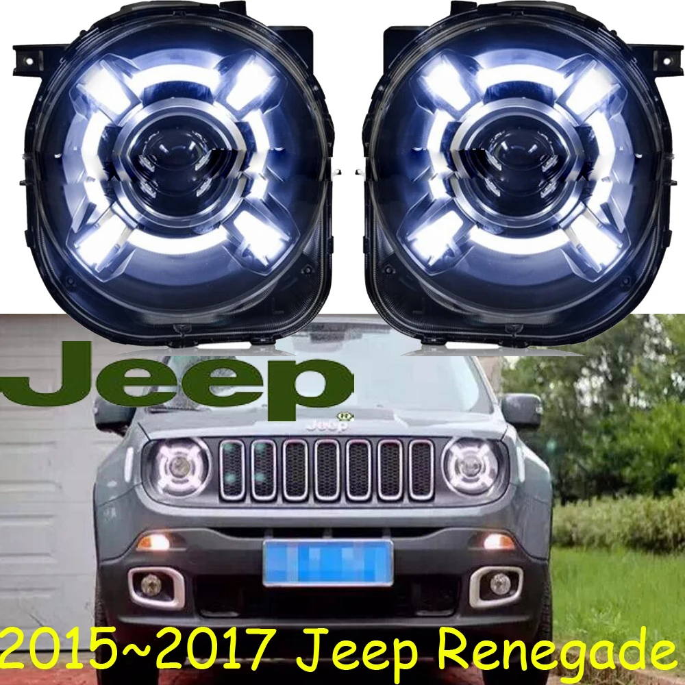 Видео 2015 ~ 2017 Стайлинг автомобиля для фар Renegade HID canbus cherokee comanche commander Liberty tj