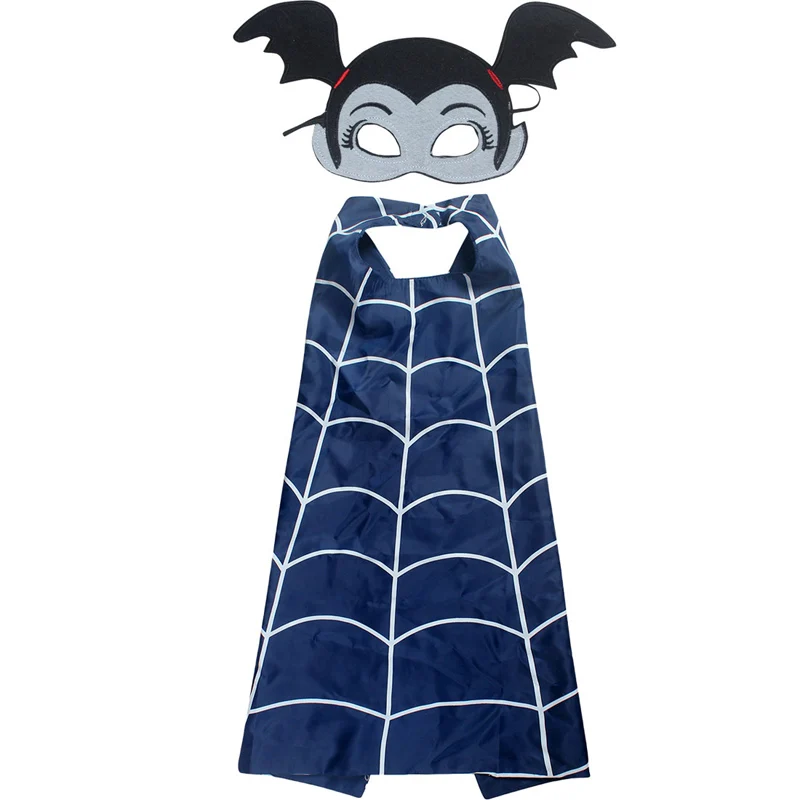 Vampirina/маска+ накидка Супермена, Человека-паука, детские накидки супергероя, костюм супергероя для девочек, костюмы для мальчиков, вечерние Детские От 2 до 10 лет - Цвет: Бежевый