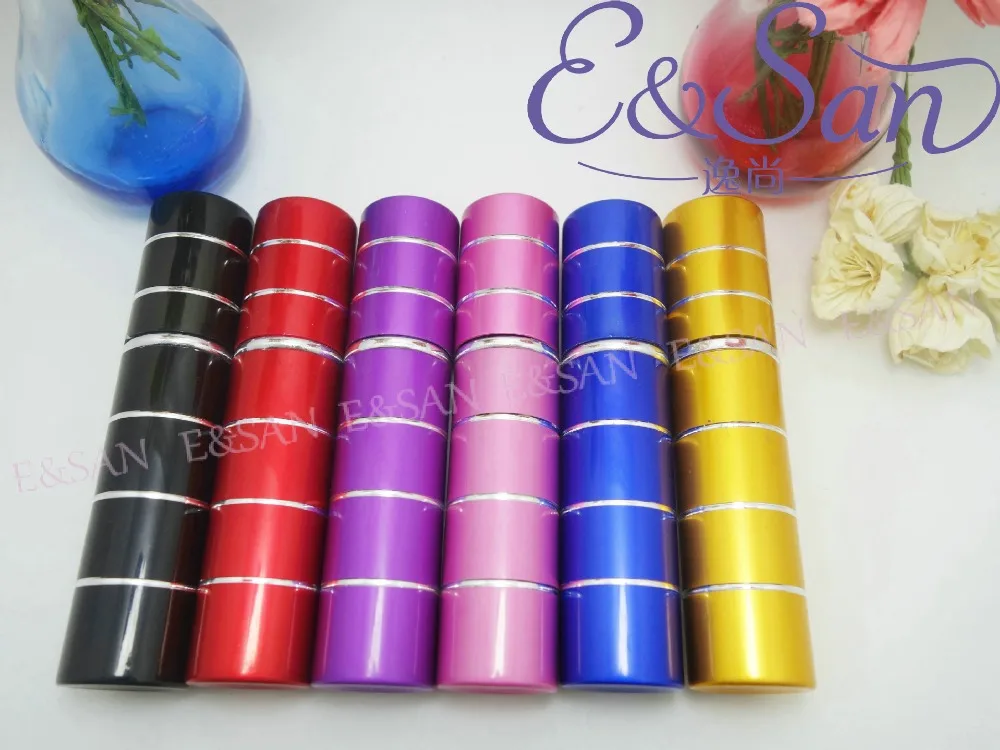 

Wholesale Popular L02-5ML Tangent Aluminum Perfume Bottle Glass Perfume Lipstick Atomizer 100PCS/LOT