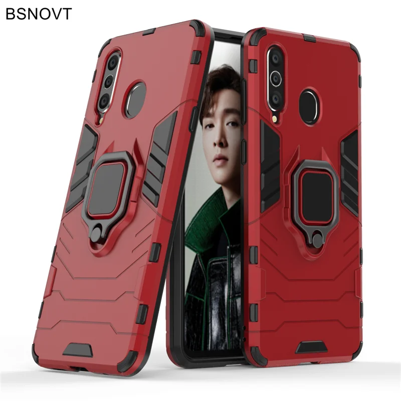 Чехол для Samsung Galaxy A8s противоударный чехол кольцо на палец магнитный держатель