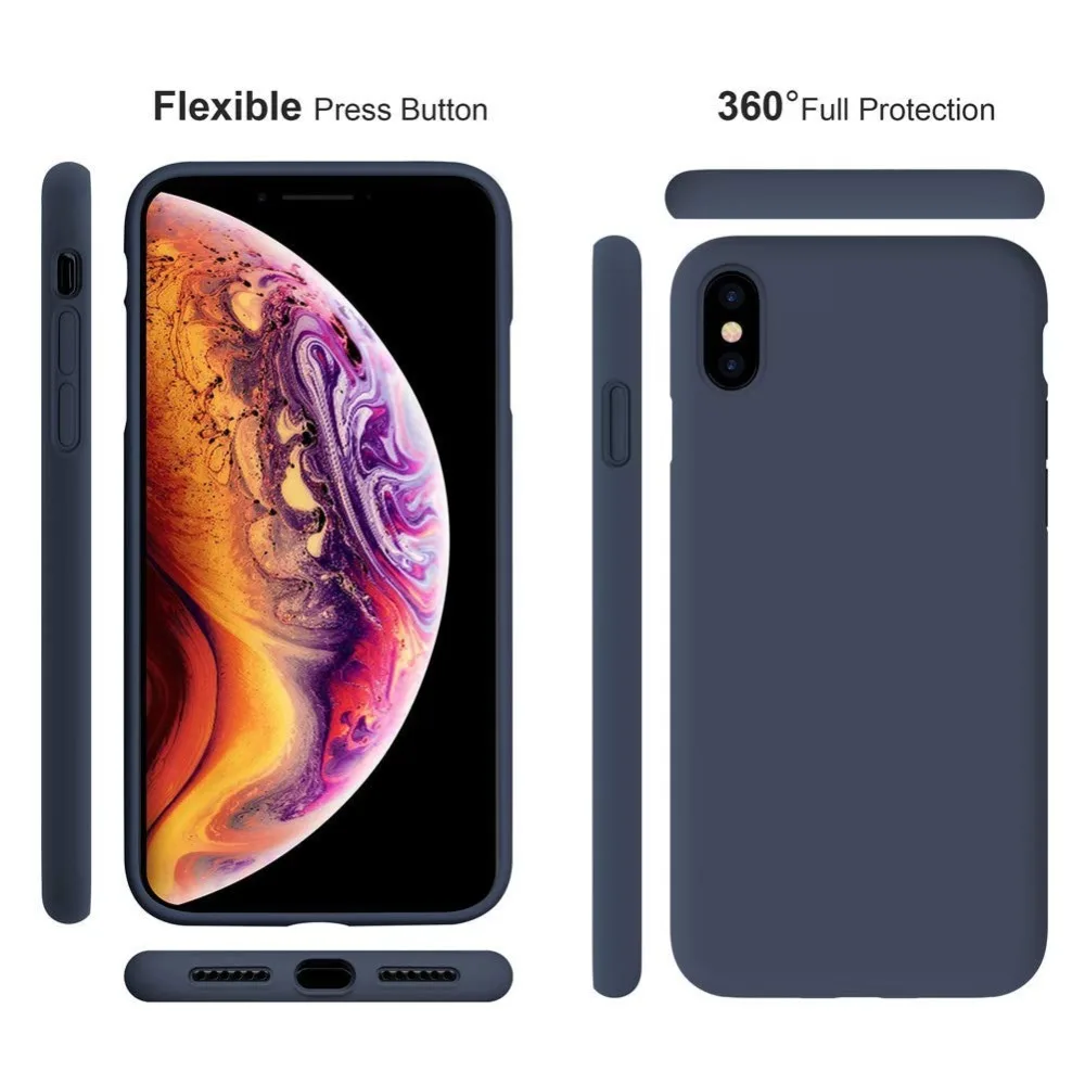 Мягкий жидкий силиконовый чехол Muchi для iPhone 6 8 7 Plus телефона X XR XS Max тонкий 6S |