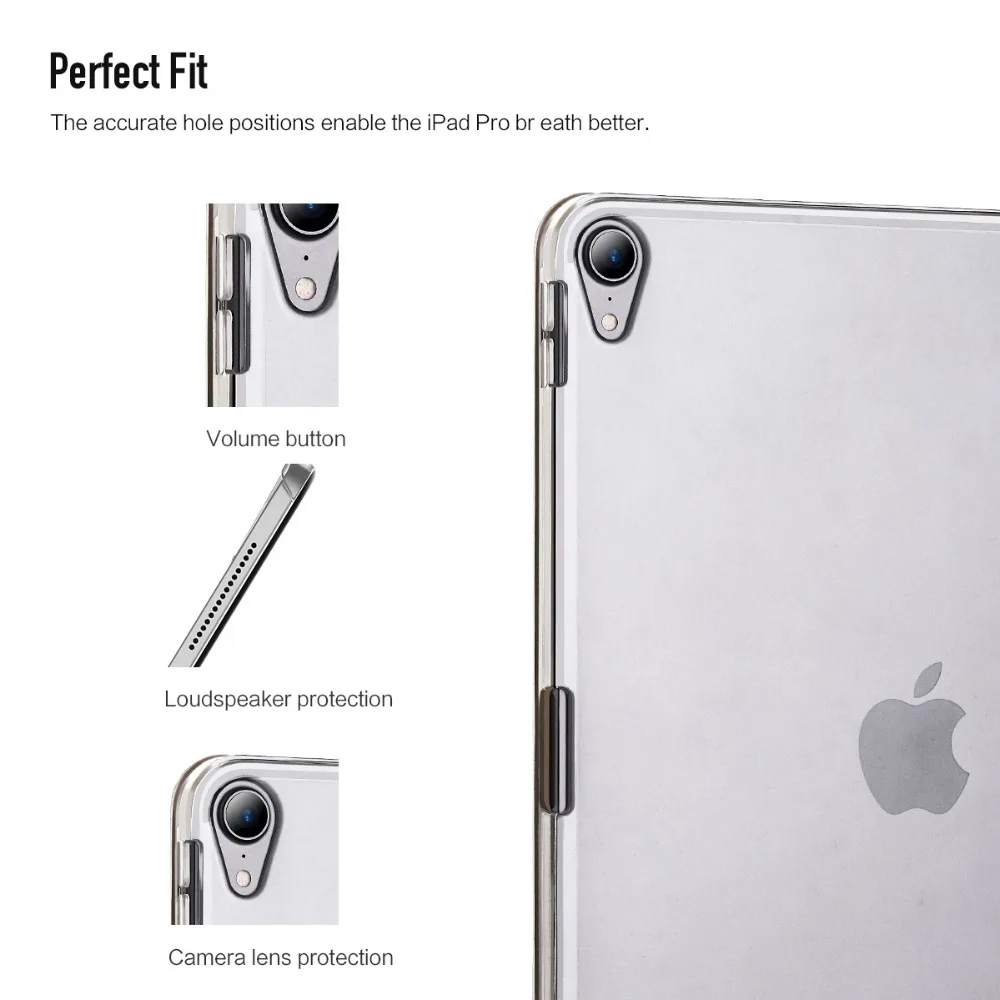 Rock для iPad Pro 11 12,9 дюймов из искусственной кожи чехол ультра тонкий флип-чехол Чехол для iPad pro 12,9 Coque Fundas