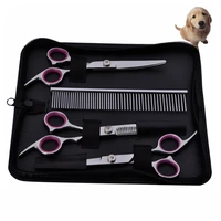 pet stainless steel hair scissors hairdressing cutting supplies shears dog comb haircut machine cat dog beauty set groom suit