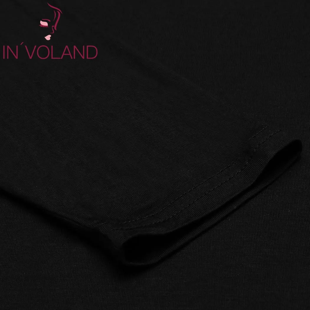 IN'VOLAND женская ночная рубашка большого размера 4XL кружевной лоскутный