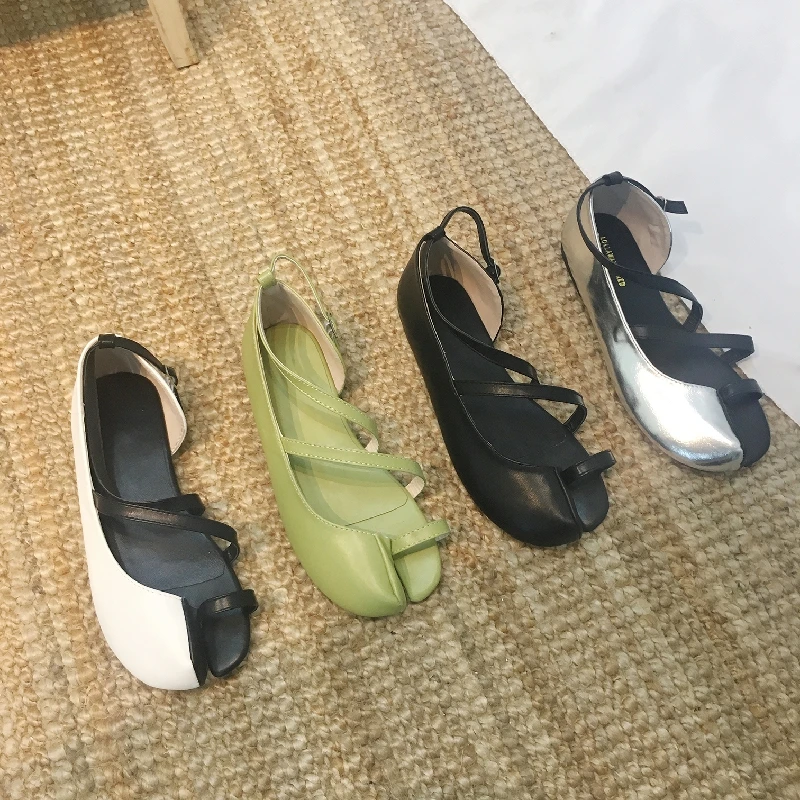 Фирменный дизайн летние женские туфли на плоской подошве с вырезами сбоку