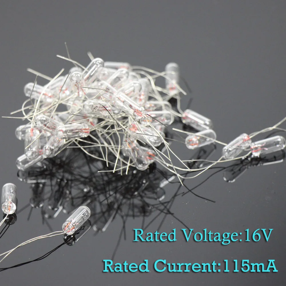 100PCS 12V 14V 16V 115mA зерноуборочный мини пшеницы Прозрачный 5 мм лампочки теплый белый