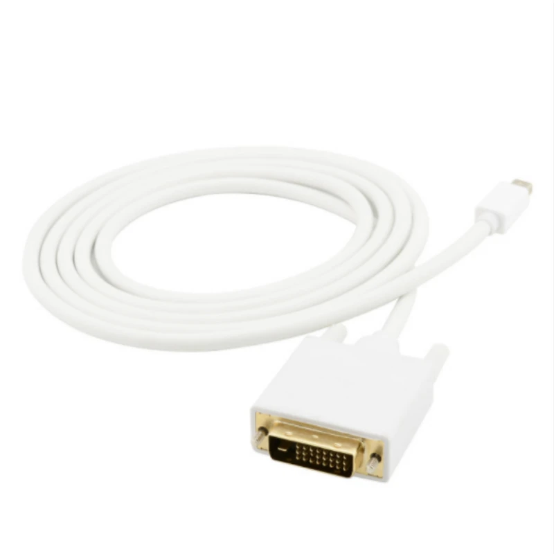 DP к DVI Кабель 1 8 м Mini DisplayPort Аудио Видео адаптер конвертер кабели шнур провод линия