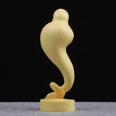 

Poplar Wood Carving Handlebar (Longevity Star)