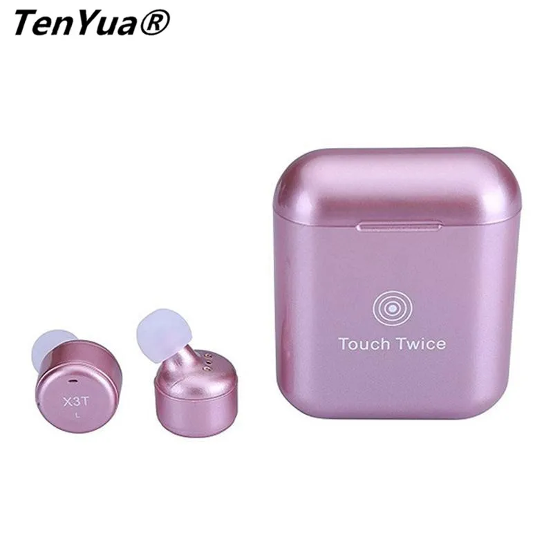 TenYua TWS X3T Беспроводные Bluetooth 4 2 наушники гарнитура с зарядным устройством бас X1T X2T