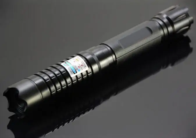 Горящая Синяя лазерная указка фонарик прицел факел 445nm 10000 м Фокусируемый лазер