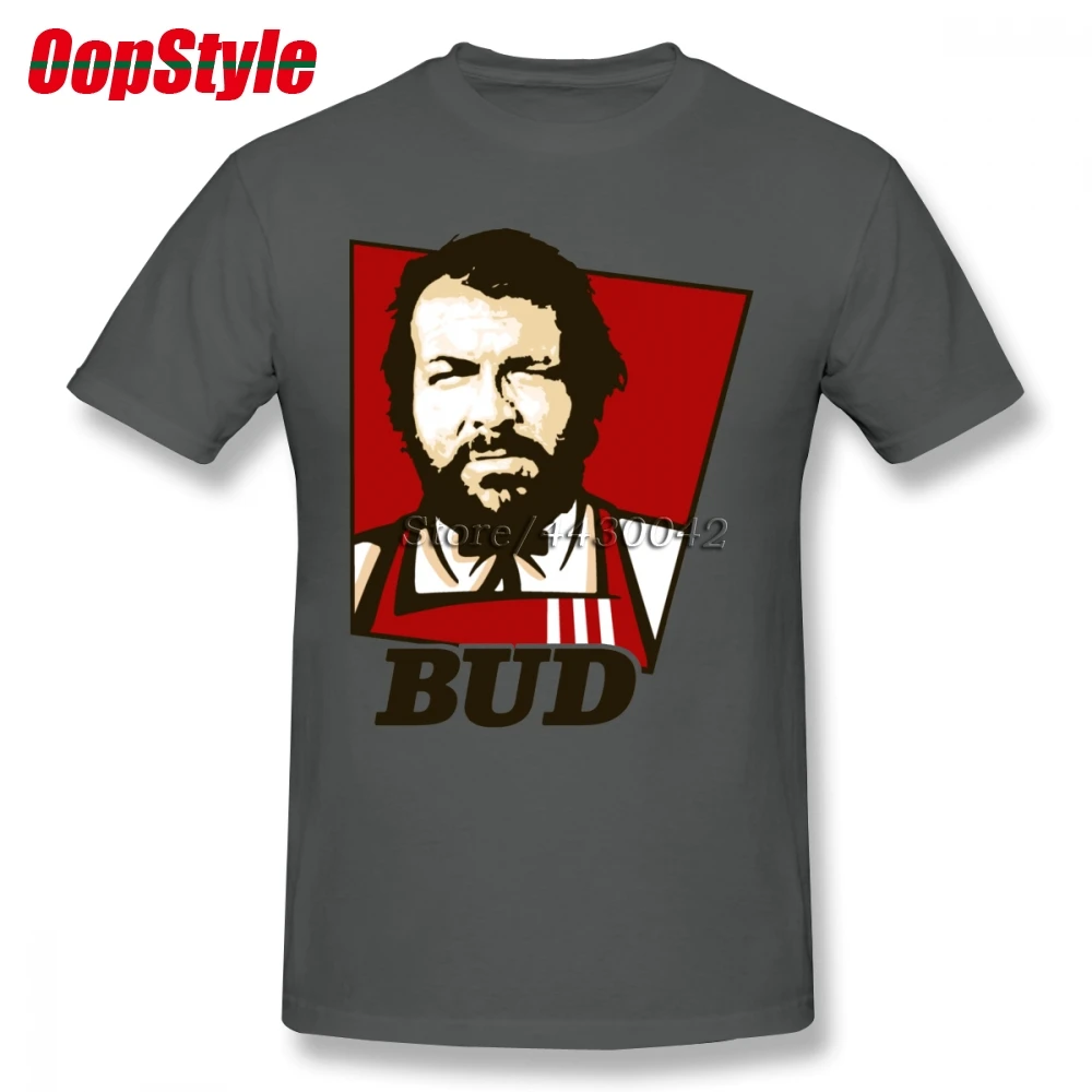 Мужская футболка Bud Spencer Прямая поставка летняя хлопковая с коротким рукавом
