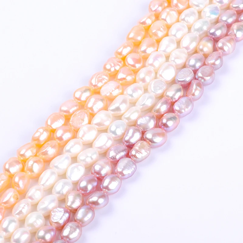 1 шт./партия бусины из натурального пресноводного жемчуга 7-8 мм | Украшения и