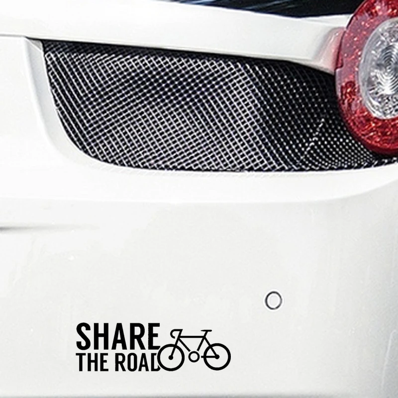 YJZT 16 см * 5 интересный SHARE THE ROAD Черный Серебристый виниловый стикер для автомобиля