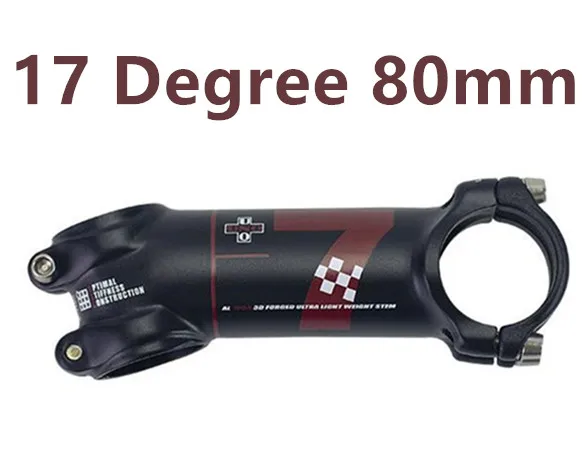 17 degree 80MM Руля велосипеда UNO 7 градусов 17 MTB Сверхлегкий дизайн Kalloy Alu 7050 31,8 60 70 80 мм 90 мм 100 110 120 велосипедный king сплав - Цвет: 17 degree 80MM