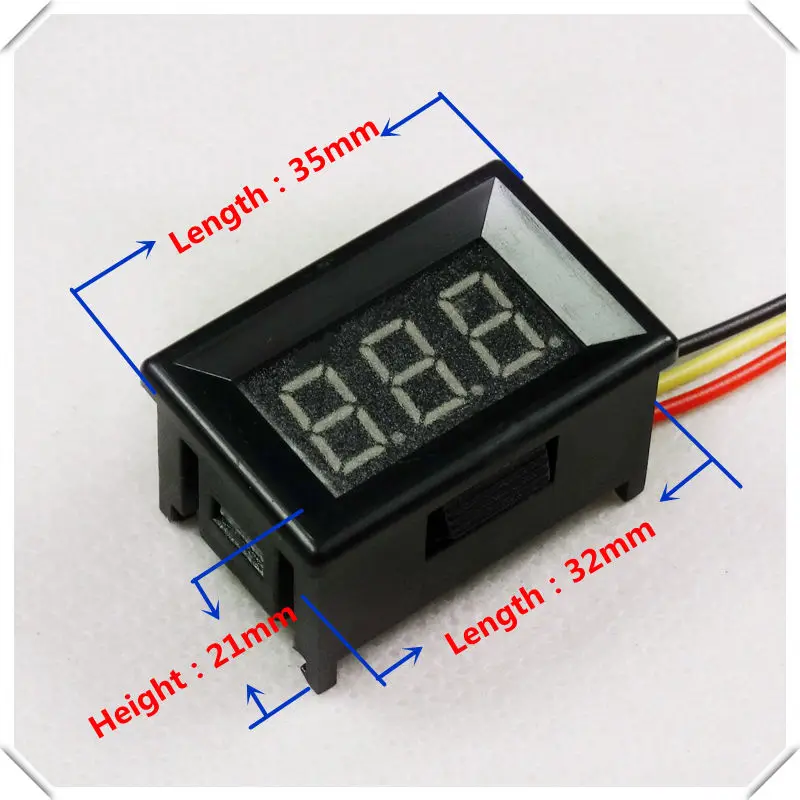 Цифровой вольтметр с 3 Проводами 0 36 дюйма 33 в|cars cars|car 12vcar voltage meter |