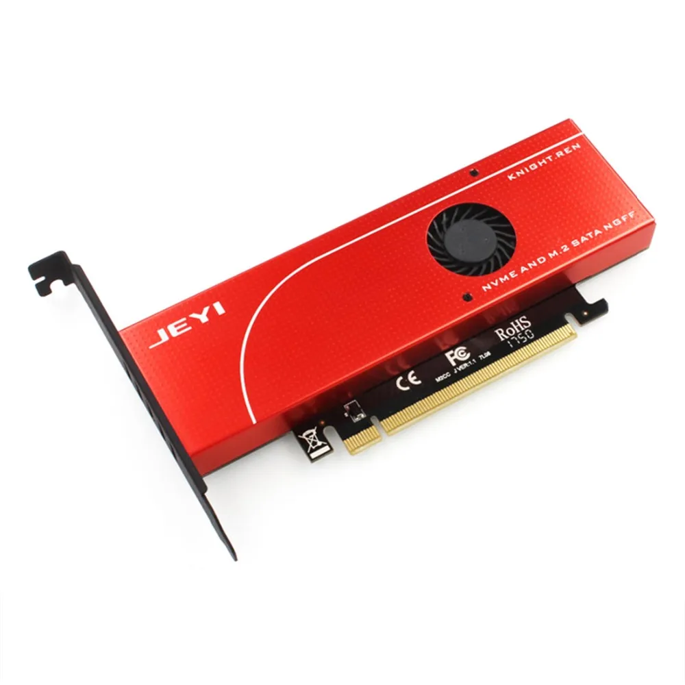 JEYI KNIGHT защита от отключения питания PCIE3.0 для NVME M.2 адаптер x16 полная скорость