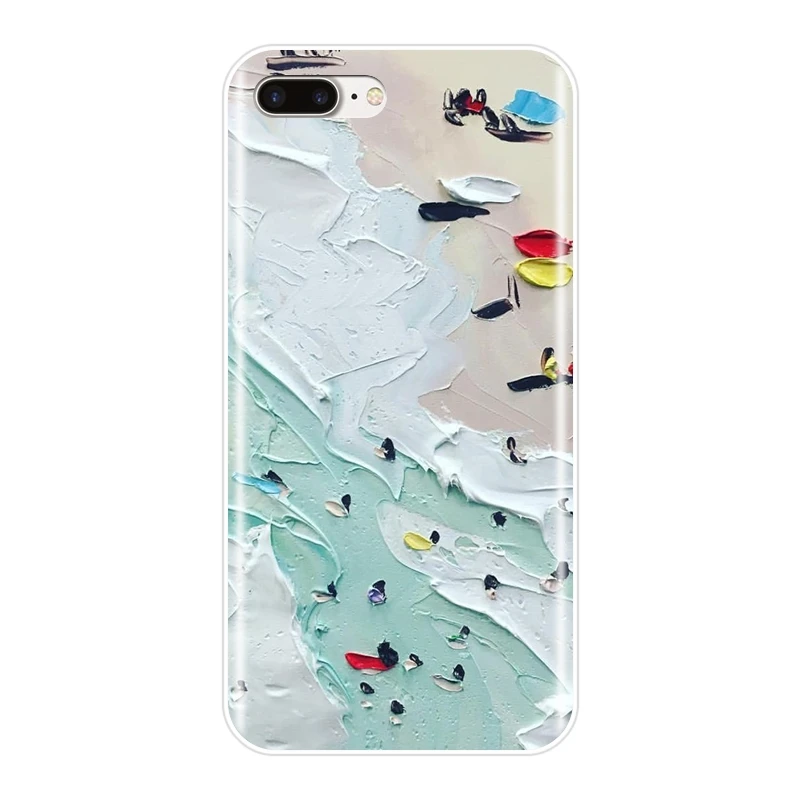 Чехол-накладка для iPhone X XR XS MAX 8 7 6 S мягкий силиконовый художественный чехол с
