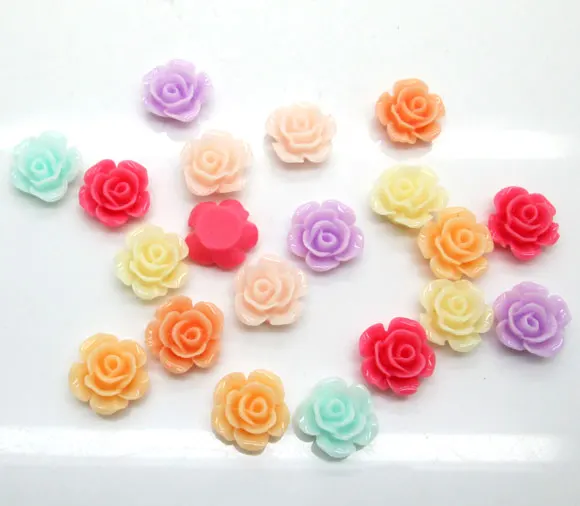 50 шт. 13 мм смешанные полимерные цветы украшения Kawaii Bead Flatback Кабошон магнит на