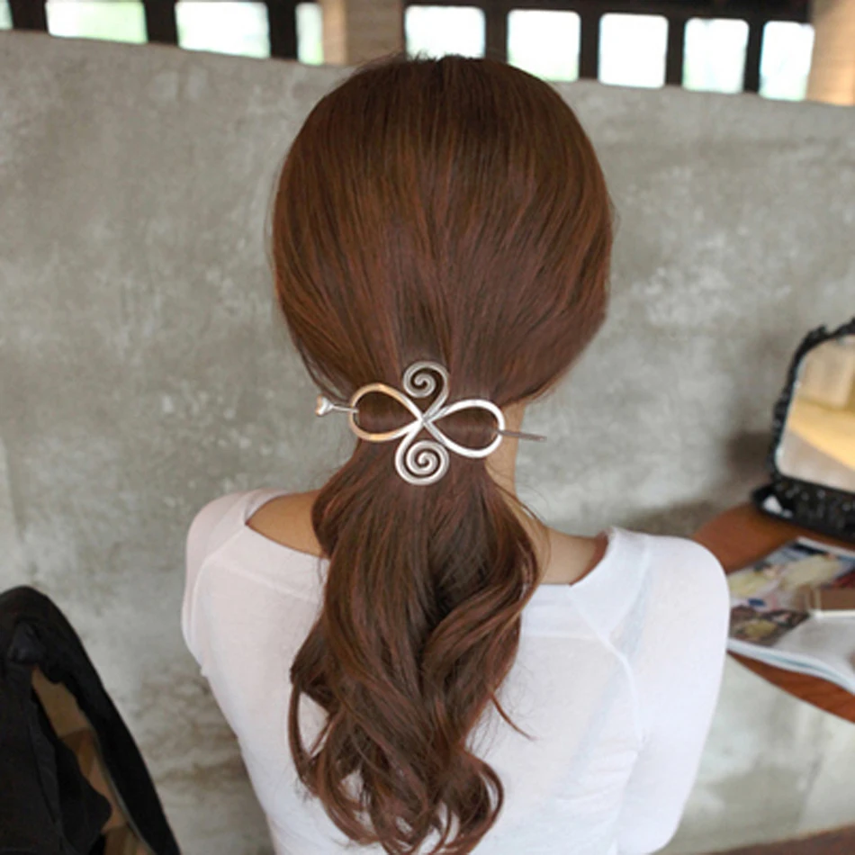 Hairwear минималистский золото-Цвет серебро Цвет розовое золото цветок волос Щупы