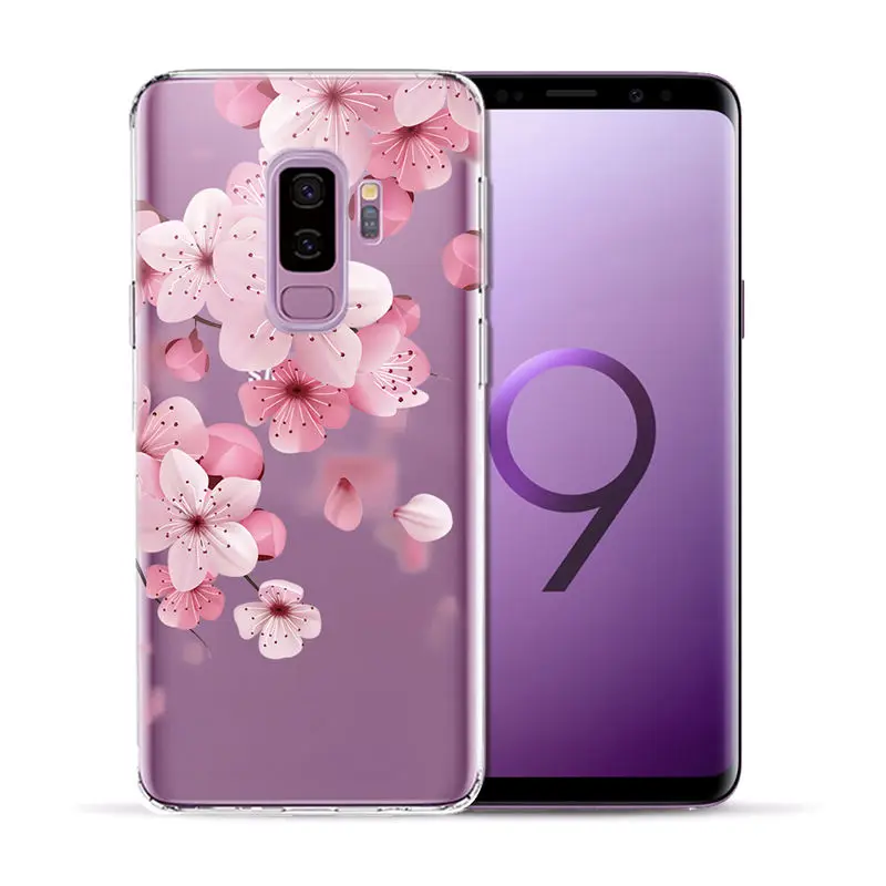 Мягкий чехол из ТПУ с изображением цветов и листьев единорога для Samsung Galaxy S5 Mini S6 S7