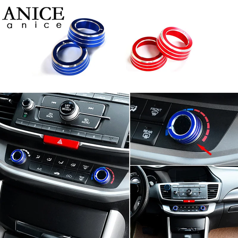 2 шт. Сплав Кондиционер управление переключатель Крышка отделка Подходит для Honda