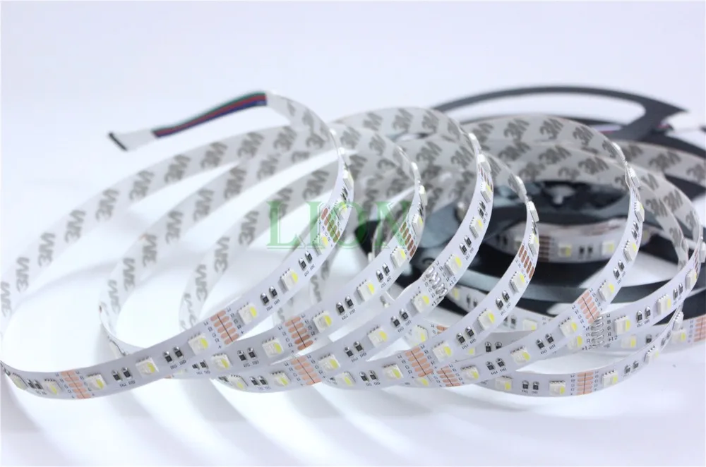 Светодиодный светильник RGBW 1/2/3/4/5 м SMD 5050 12 В гибкий RGB + белый/теплый белый 4 цвета в