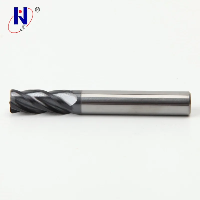 JF 4R1*15 * D4 75 4F Твердосплавные 4 флейты Угловой радиус концевые фрезы HRC70 PT с