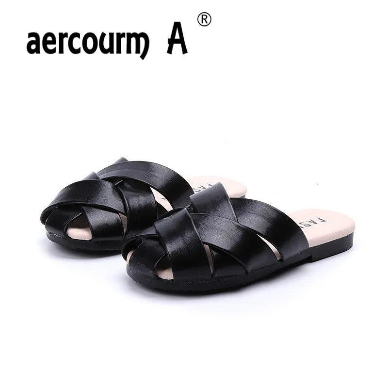 Aercourm A/2018 летние детские тапочки сандалии на плоской подошве модная летняя