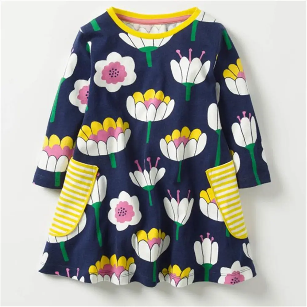 Осеннее платье принцессы littlemandy Rabbit новые детские платья с рисунком одежда для