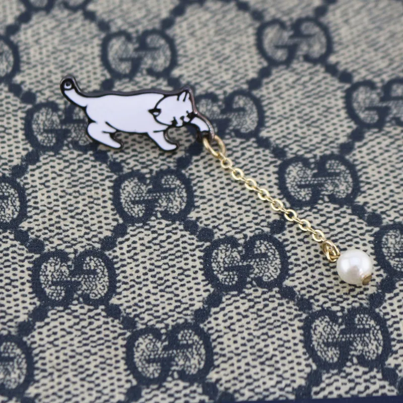 2020 новый японский и корейский стиль белая эмаль котенок ловля мяча имитация