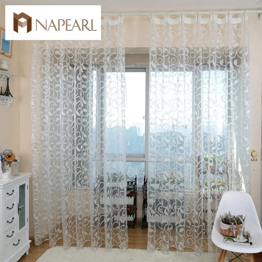 NAPEARL, американский стиль, жаккардовая, цветочный дизайн, занавеска для окна, отвесная, для спальни, тюль, ткань для гостиной, современная, готовая, короткая