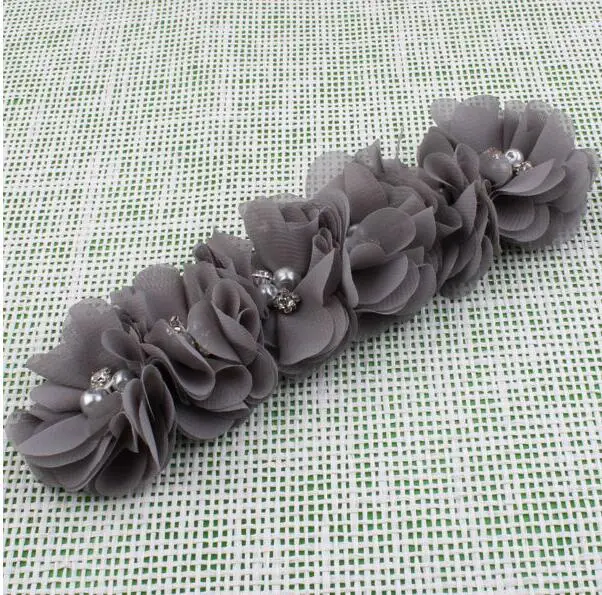 12Pc/lot Tulle Candy Flower Baby Headband Stretchy Nylon Girls Hairband Rainbow Children Headwraps Hair Accessoires |