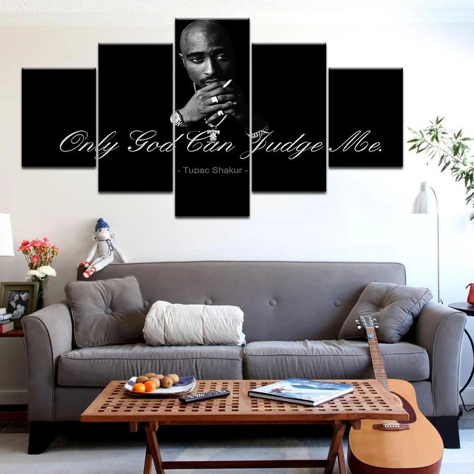 

Celebrity 2Pac Makaveli Tupac Amaru Shakur Modern Home Decor Poster Picture Wall Art HD Print Painting On Canvas For Living Room