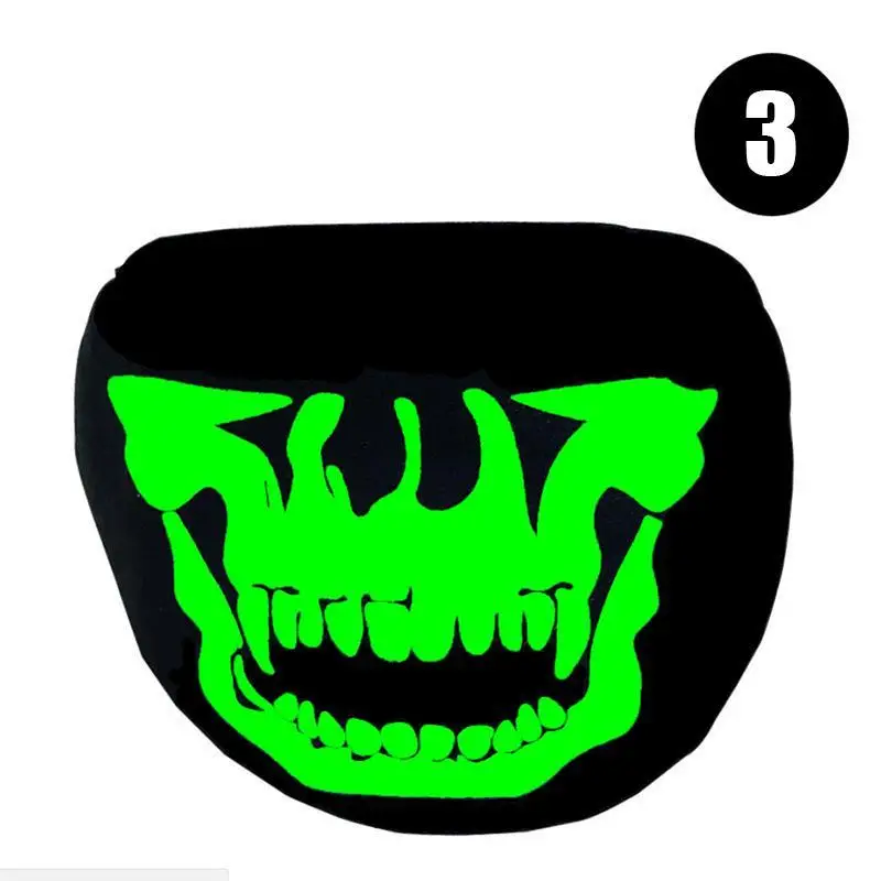 1 шт. черный флуоресцентный Маска Петлю Anti-Dust ночной рот маски Человек Для женщин