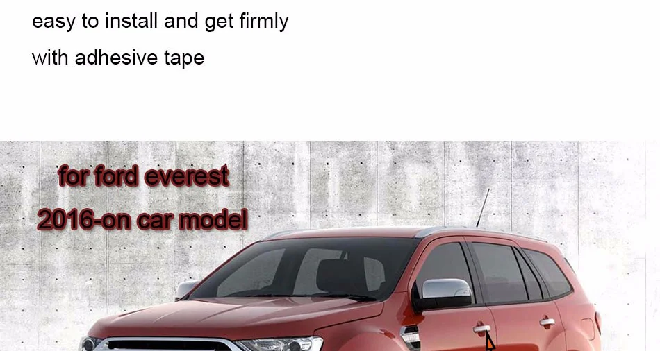 ABS матовая черная дверная ручка Крышка для Ford Everest Endeavour Ranger T6 T7