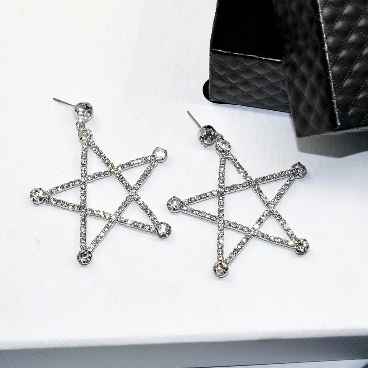 Женские серьги подвески с полыми звездами из латуни|earrings for|dropping earrings for womendrop |